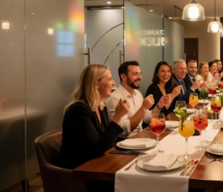 Grupa gości podczas kolacji w restauracji Polastrevino