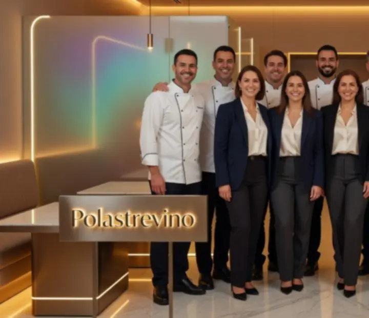 Zespół restauracji Polastrevino w eleganckiej, nowoczesnej przestrzeni