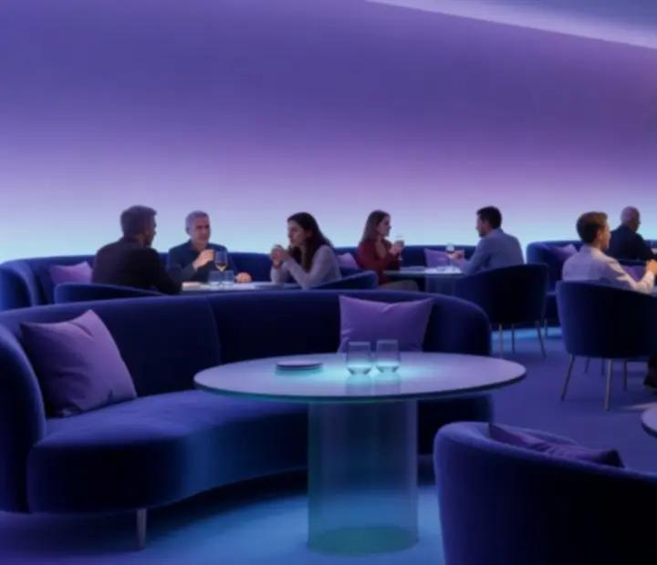 Wnętrze restauracji Polastrevino z nowoczesną, nastrojową aranżacją